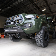 Load image into Gallery viewer, 16-Up Tacoma Stealth Bumper 32 Inch LED Bar Combo Beam Bumper Light Bar-Blue-Small 32 Inch Combo Beam with Relocation Mounts Bumper Light Bar Switch No Winch No D-Ring Cali Raised LED