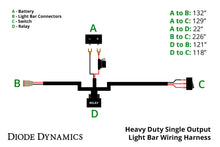 Load image into Gallery viewer, Heavy Duty Single Output Light Bar Wiring Harness Diode Dynamics - TRD☆REPUBLIC