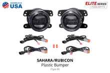 Load image into Gallery viewer, Elite Series Fog Lamps for 2018-2022 Jeep JL Wrangler Sahara/Rubicon w/ Plastic Bumper Pair Cool White 6000K Diode Dynamics