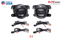 Load image into Gallery viewer, Elite Series Fog Lamps for 2007-2018 Jeep JK Wrangler w/ Plastic Bumper Pair Cool White 6000K Diode Dynamics