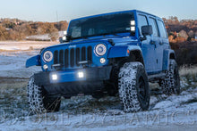 Load image into Gallery viewer, SS3 LED Fog Light Kit for 2007-2018 Jeep JK Wrangler White SAE Fog Pro w/ Backlight Type M Bracket Kit Diode Dynamics