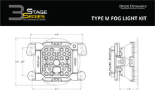 Load image into Gallery viewer, SS3 LED Fog Light Kit for 2007-2018 Jeep JK Wrangler Yellow SAE Fog Pro w/ Backlight Type M Bracket Kit Diode Dynamics