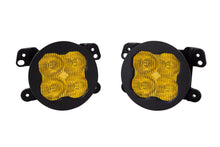 Load image into Gallery viewer, SS3 LED Fog Light Kit for 2020-2021 Jeep Gladiator Yellow SAE Fog Max w/ Backlight Type M Bracket Kit Diode Dynamics
