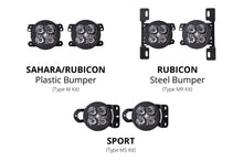 Load image into Gallery viewer, SS3 LED Fog Light Kit for 2018-2021 Jeep JL Wrangler White SAE/DOT Driving Sport w/ Backlight Type MS Bracket Kit Diode Dynamics