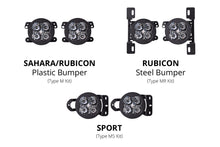 Load image into Gallery viewer, SS3 LED Fog Light Kit for 2018-2021 Jeep JL Wrangler White SAE Fog Max w/ Backlight Type MS Bracket Kit Diode Dynamics