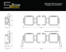 Load image into Gallery viewer, SS5 Pro Universal CrossLink 5-Pod Lightbar Yellow Combo Diode Dynamics - TRD☆REPUBLIC