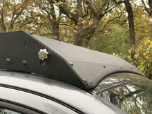 Load image into Gallery viewer, Close up view of gray Toyota Tacoma with Premium Roof Rack with covered light bar - Cali Raised LED
