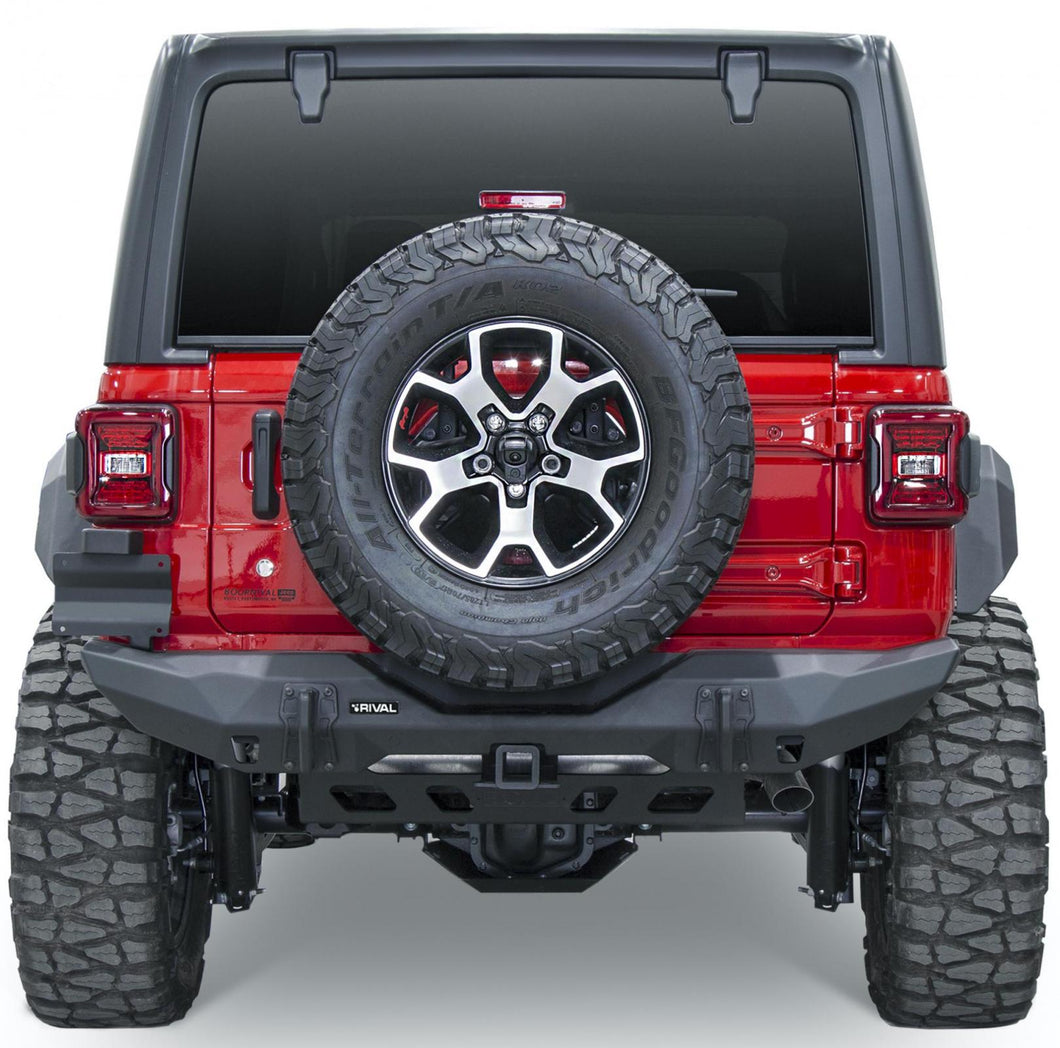 Jeep Wrangler Stubby Rear Bumper Aluminum For 18-22 Jeep Wrangler JL RIVAL 4x4