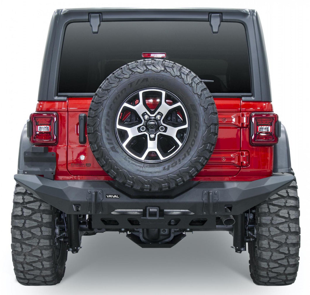 Jeep Wrangler Full-Width Rear Bumper Aluminum For 18-22 Jeep Wrangler JL RIVAL 4x4