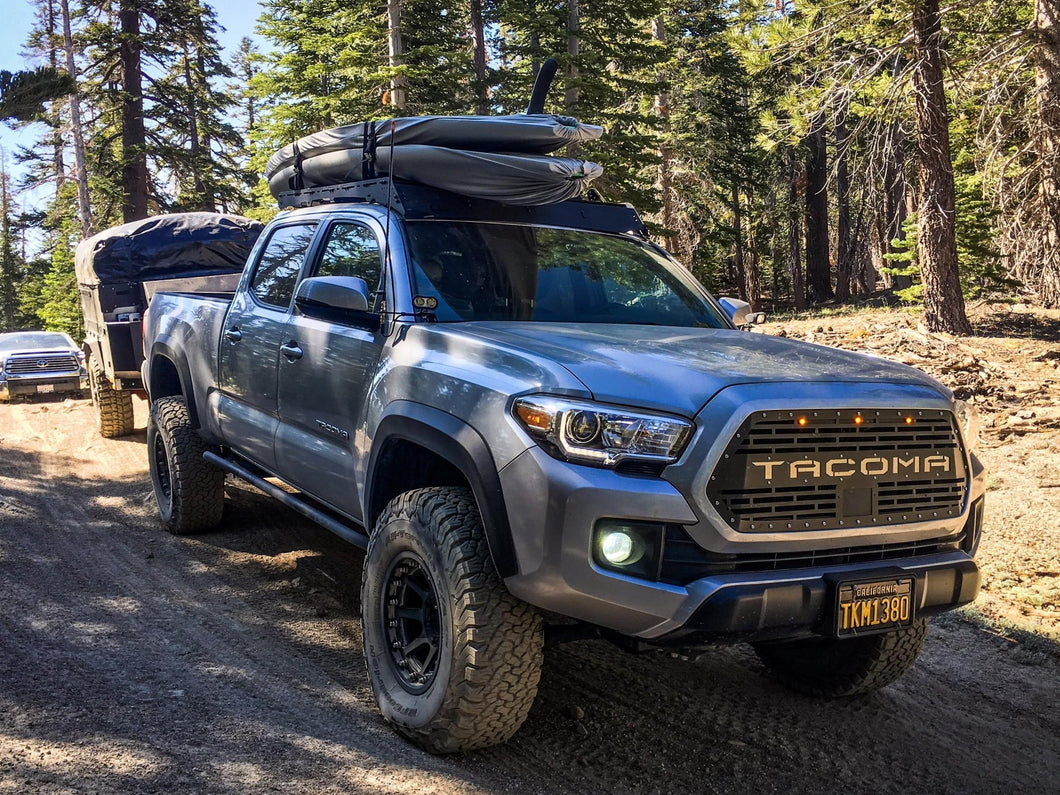 05-21 Tacoma Trail Edition Rock Sliders Kick Out Powder Coat Double Cab Short Bed Cali Raised LED