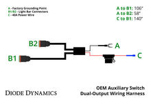 Load image into Gallery viewer, OEM Auxiliary Switch Dual-Output Wiring Harness Diode Dynamics - TRD☆REPUBLIC 
