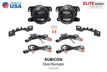 Load image into Gallery viewer, Elite Series Fog Lamps for 2020-2022 Jeep JT Gladiator Rubicon w/ Steel Bumper Pair Cool White 6000K Diode Dynamics
