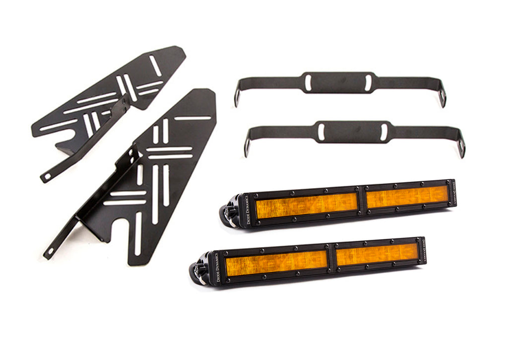 2017-2019 Ford Raptor SS Fog Kit 12.0 Inch Amber Wide Diode Dynamics