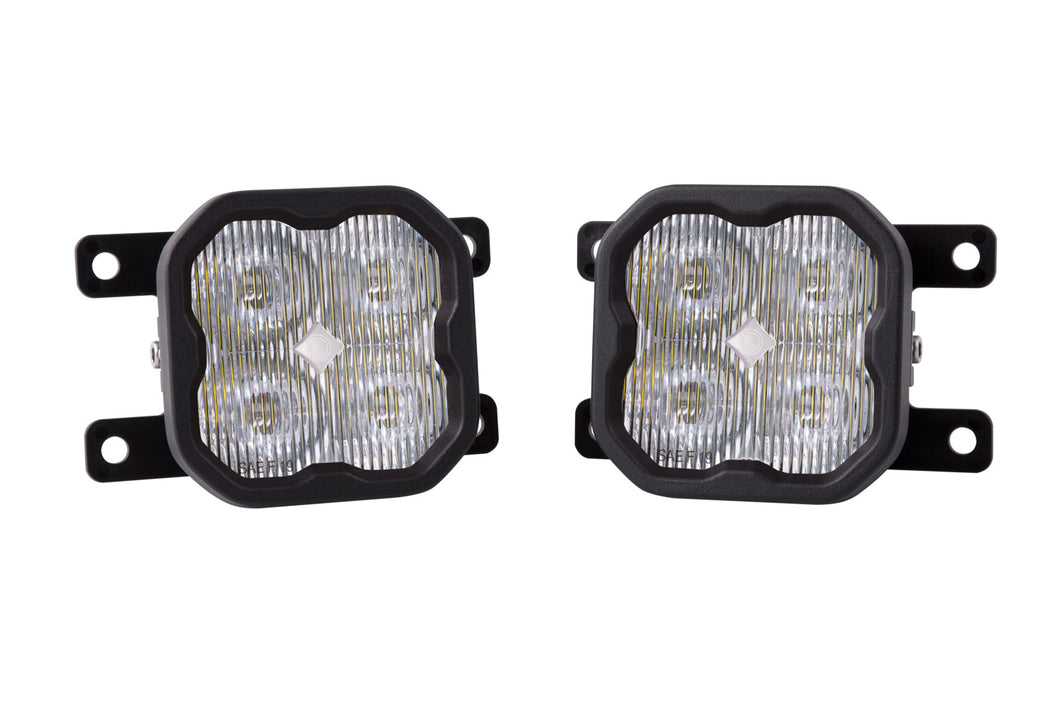 SS3 LED Fog Light Kit for 2021 Ford Bronco (w/ Standard Bumper), White SAE Fog Sport Diode Dynamics