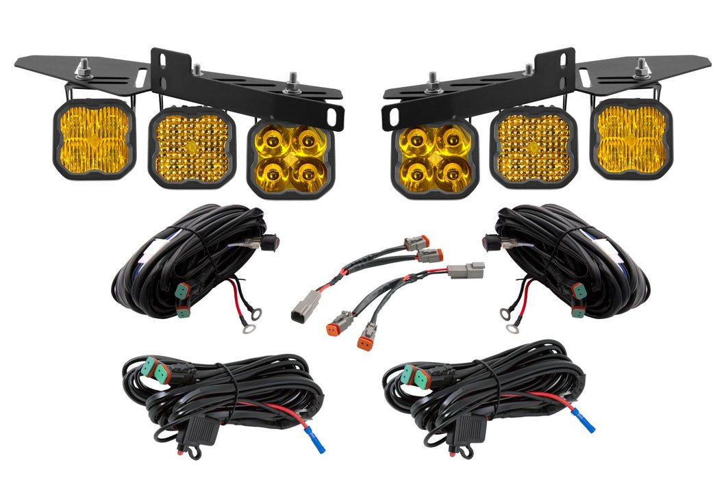 SS3 LED Fog Light Kit for 2017-2020 Ford Raptor Yellow Sport Diode Dynamics