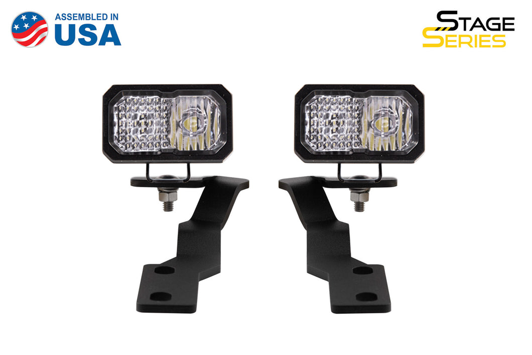 Stage Series 2in LED Ditch Light Kit for 2016-2021 Toyota Tacoma, Sport White Combo - TRD☆REPUBLIC 