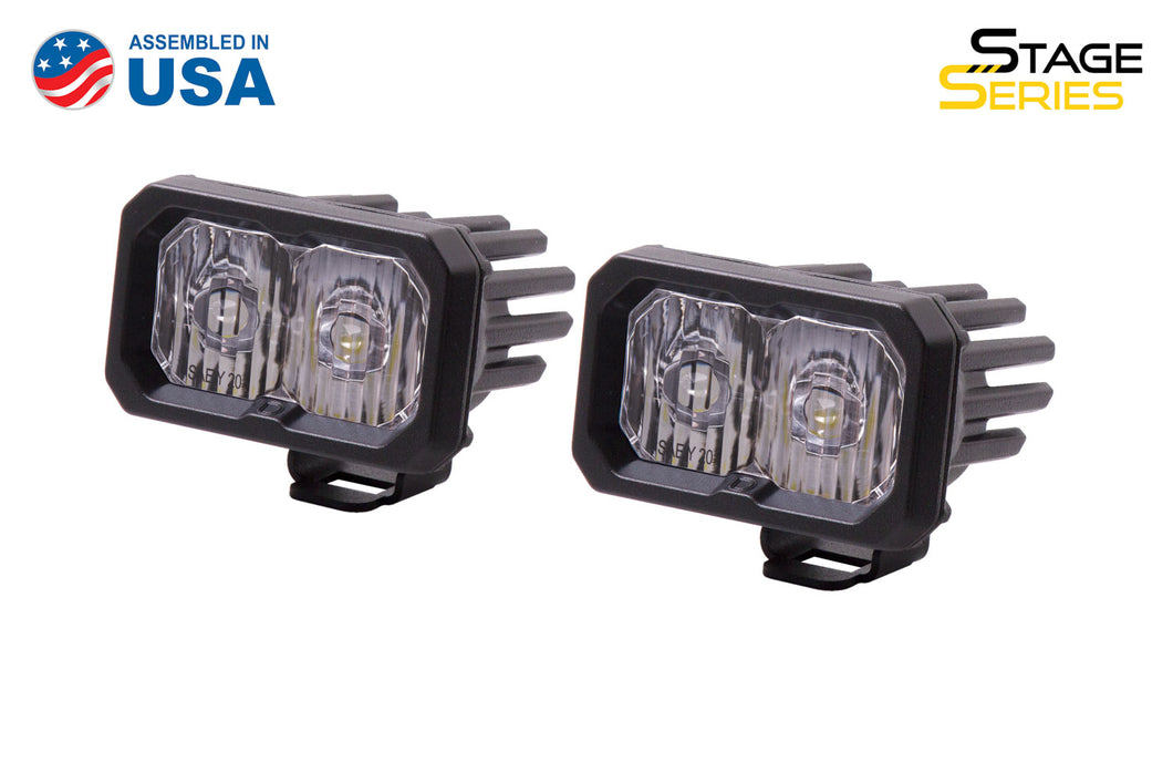 Stage Series 2 Inch LED Pod, Sport White Driving Standard WBL Pair - TRD☆REPUBLIC 