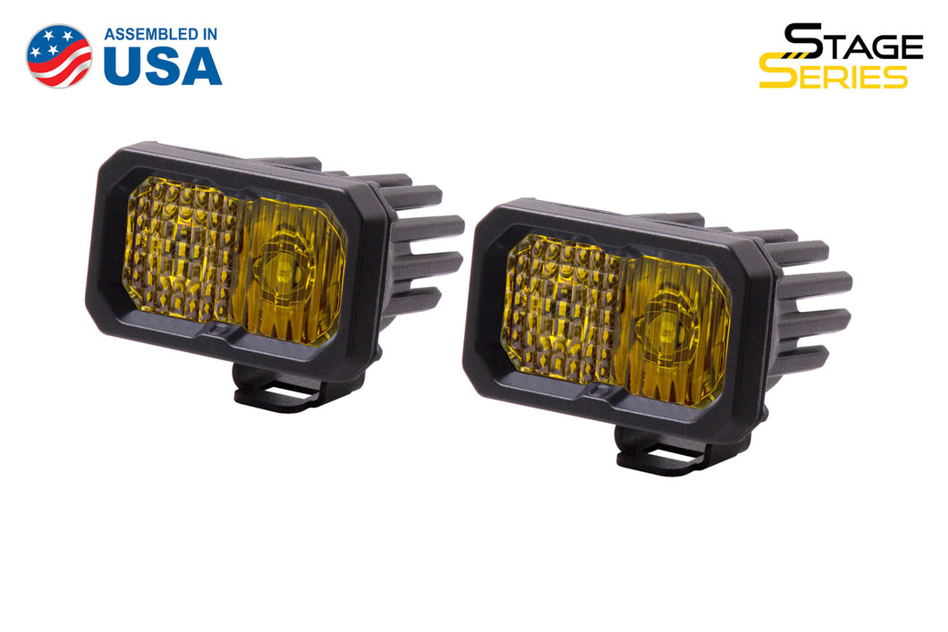 Stage Series 2 Inch LED Pod, Sport Yellow Combo Standard ABL Pair - TRD☆REPUBLIC 