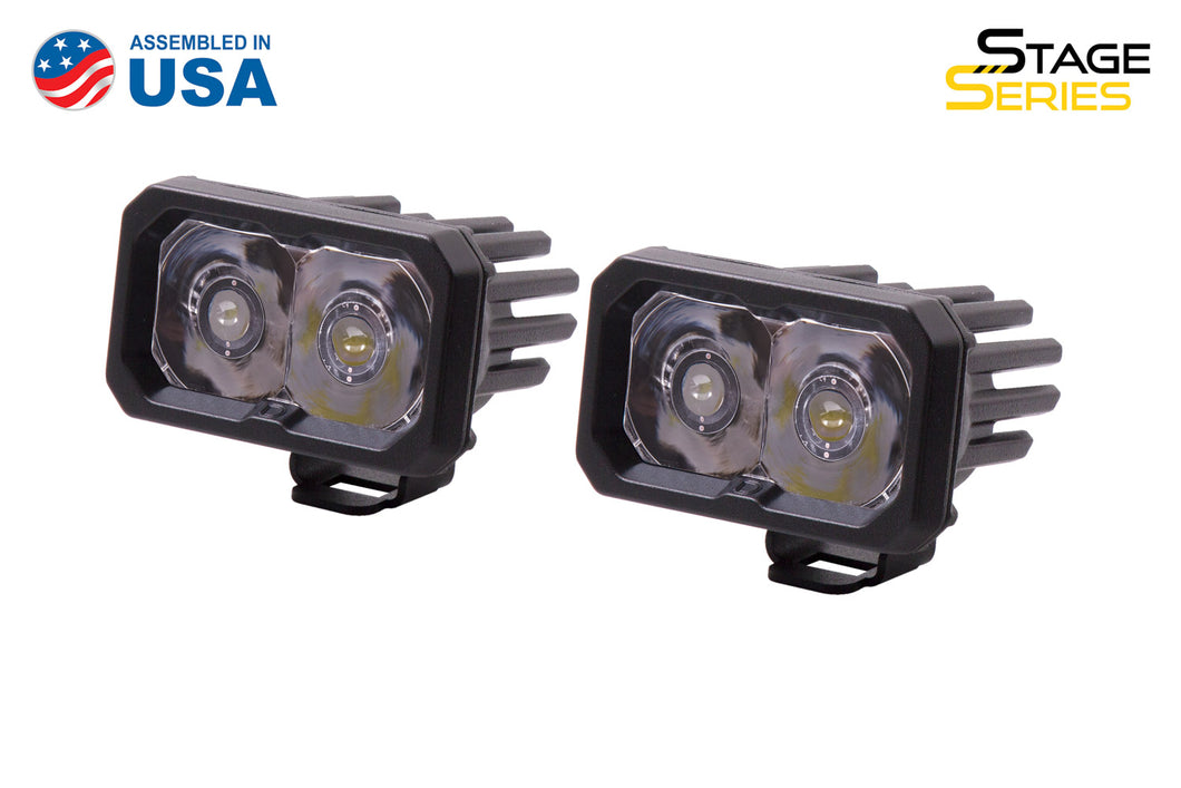 Stage Series 2 Inch LED Pod, Sport White Spot Standard WBL Pair - TRD☆REPUBLIC 