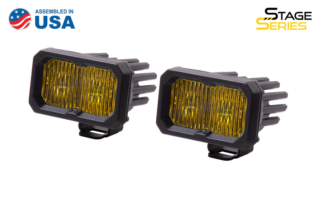 Stage Series 2 Inch LED Pod, Pro Yellow Fog Standard ABL Pair - TRD☆REPUBLIC 