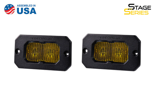 Stage Series 2 Inch LED Pod, Pro Yellow Fog Flush ABL Pair - TRD☆REPUBLIC 