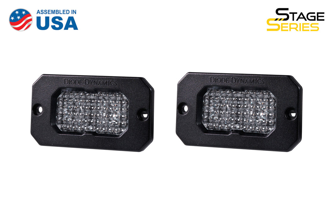 Stage Series 2 Inch LED Pod, Pro White Flood Flush WBL Pair - TRD☆REPUBLIC 