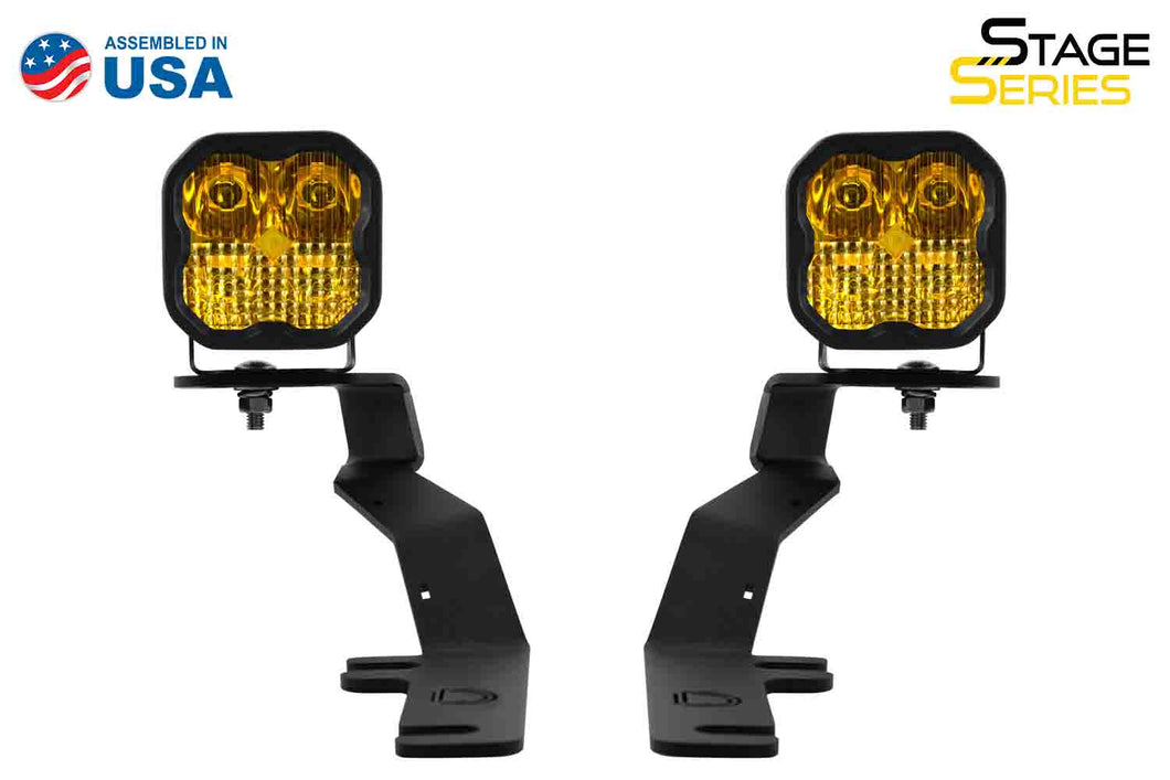 SS3 LED Ditch Light Kit for 2017-2020 Ford Raptor, Pro Yellow Combo Diode Dynamics