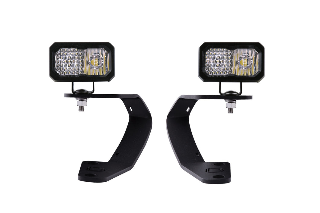 Stage Series 2in LED Ditch Light Kit for 2010-2021 Toyota 4Runner Sport White Combo Diode Dynamics