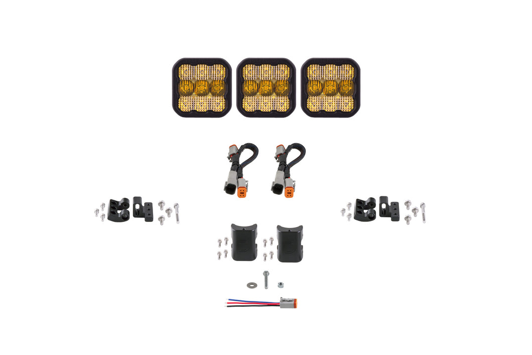 SS5 Sport Universal CrossLink 3-Pod Lightbar Yellow Combo Diode Dynamics - TRD☆REPUBLIC 