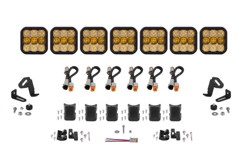 SS5 Sport Universal CrossLink 7-Pod Lightbar Yellow Combo Diode Dynamics - TRD☆REPUBLIC 