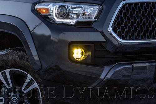 SS3 LED Fog Light Kit for 2016-2021 Toyota Tacoma Yellow SAE Fog Pro w/ Backlight Diode Dynamics - TRD☆REPUBLIC 