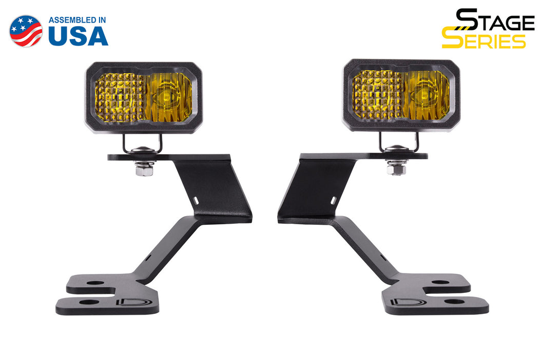 Stage Series 2in LED Ditch Light Kit for 2021 Ford Bronco Sport, Sport Yellow Combo Diode Dynamics