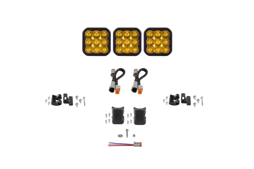 SS5 Sport Universal CrossLink 3-Pod Lightbar Yellow Driving Diode Dynamics - TRD☆REPUBLIC 