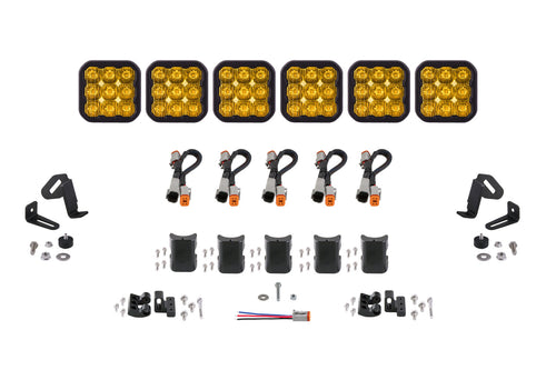 SS5 Sport Universal CrossLink 6-Pod Lightbar Yellow Driving Diode Dynamics - TRD☆REPUBLIC 