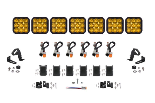 SS5 Sport Universal CrossLink 7-Pod Lightbar Yellow Driving Diode Dynamics - TRD☆REPUBLIC 