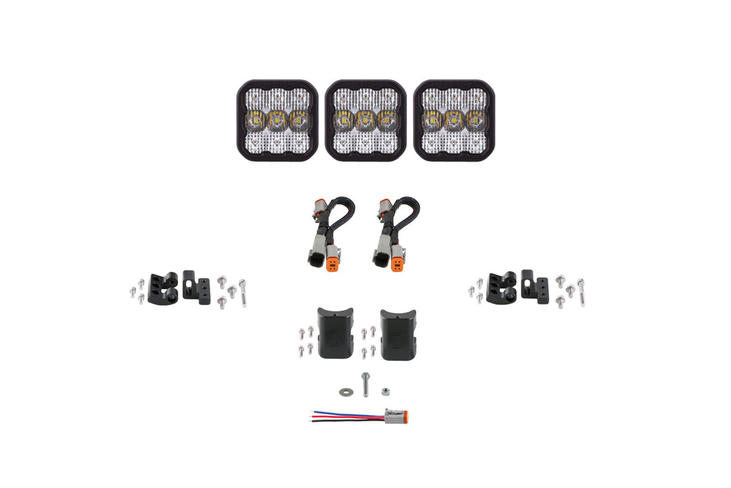 SS5 Pro Universal CrossLink 3-Pod Lightbar White Combo Diode Dynamics - TRD☆REPUBLIC 