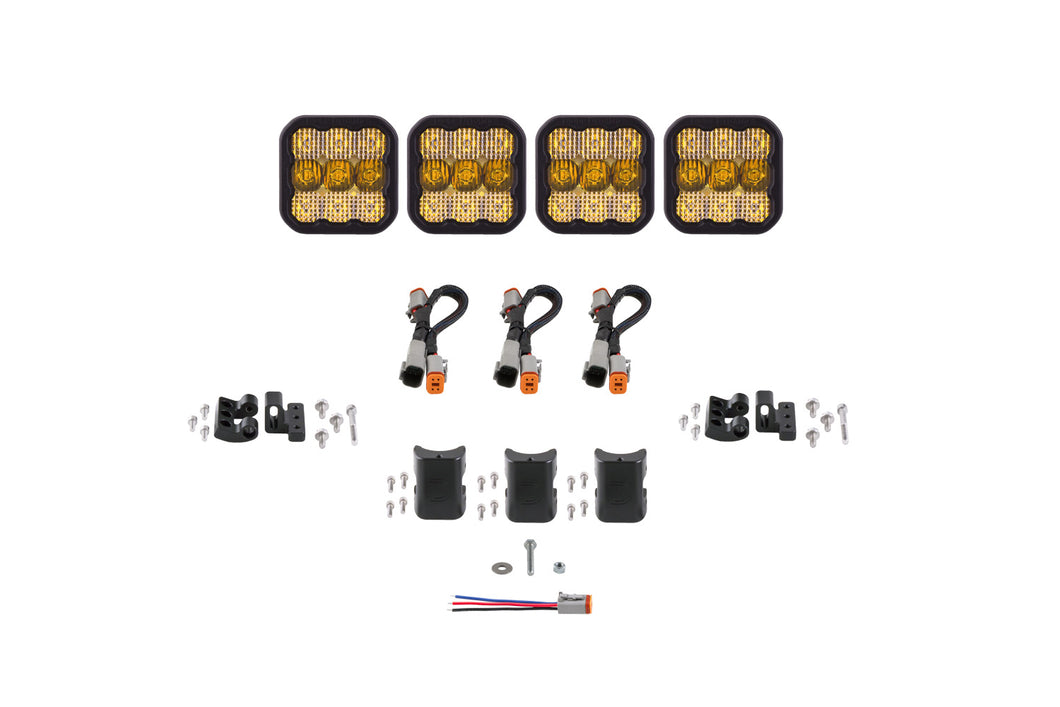 SS5 Pro Universal CrossLink 4-Pod Lightbar Yellow Combo Diode Dynamics - TRD☆REPUBLIC 