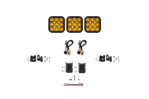 SS5 Pro Universal CrossLink 3-Pod Lightbar Yellow Driving Diode Dynamics - TRD☆REPUBLIC 