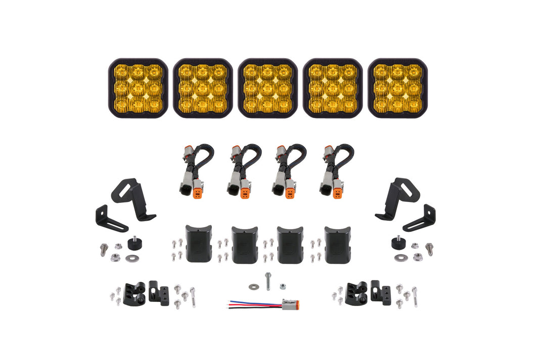 SS5 Pro Universal CrossLink 5-Pod Lightbar Yellow Driving Diode Dynamics - TRD☆REPUBLIC 