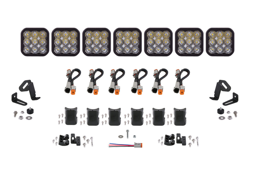 SS5 Pro Universal CrossLink 7-Pod Lightbar White Driving Diode Dynamics - TRD☆REPUBLIC 