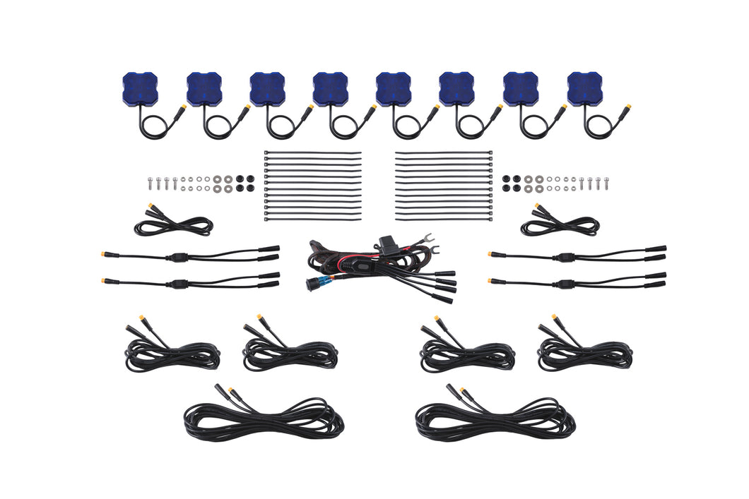 Stage Series Single-Color LED Rock Light Blue M8 (8-pack) Diode Dynamics